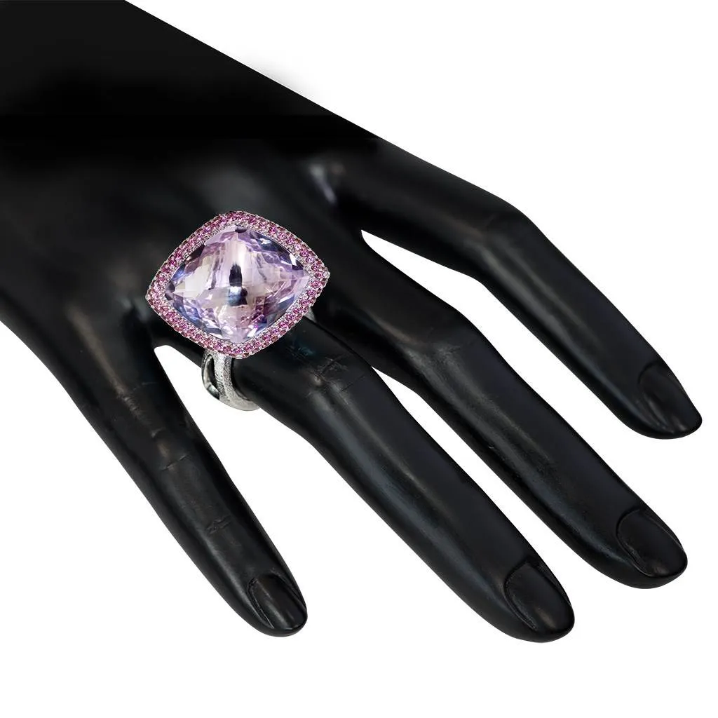 Gold Royal Ring with Amethyst & Lavender Garnets