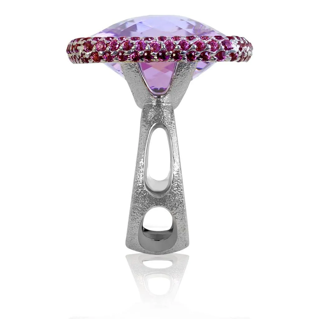 Gold Royal Ring with Amethyst & Lavender Garnets