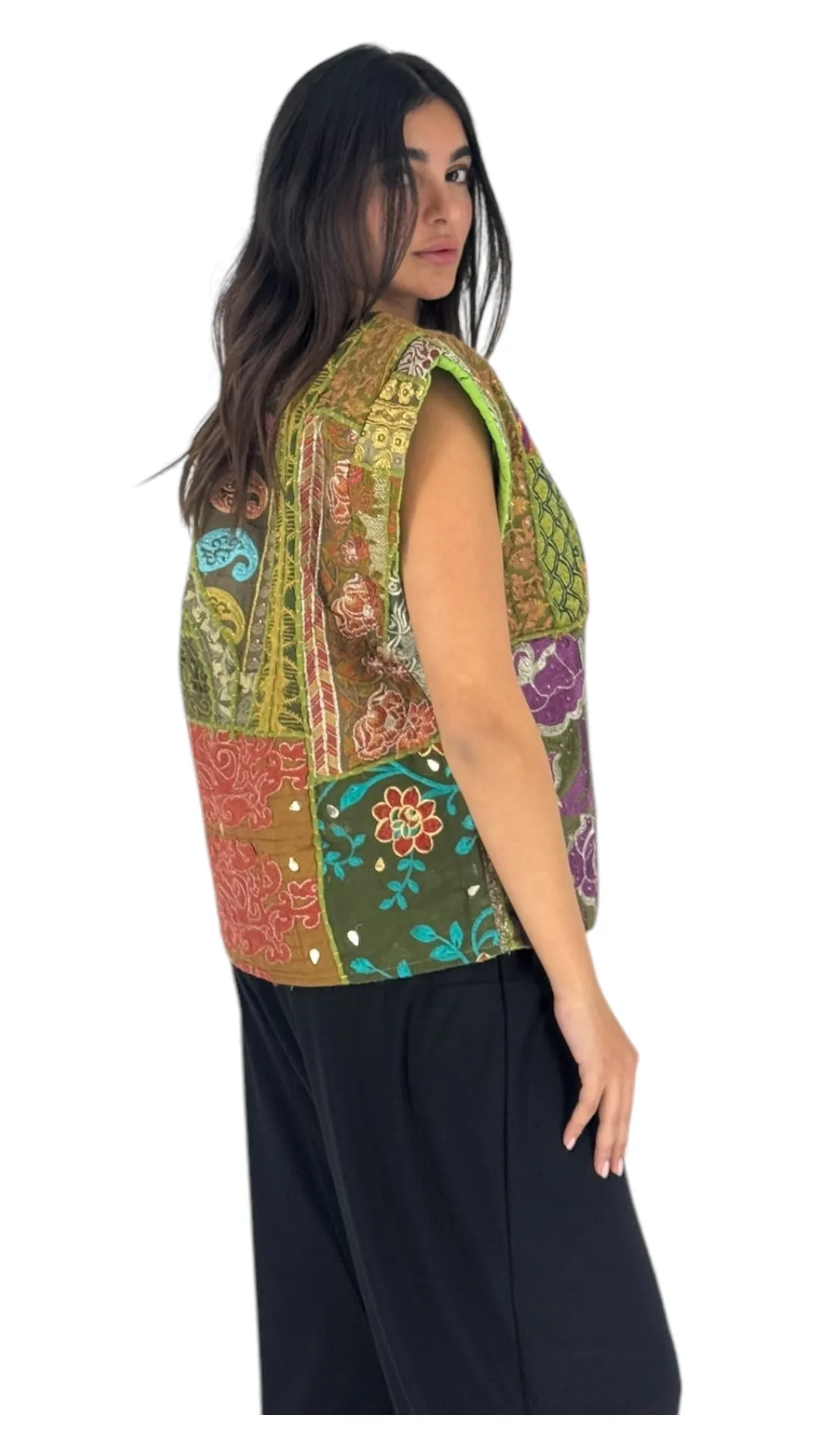 Hayat deep green vest