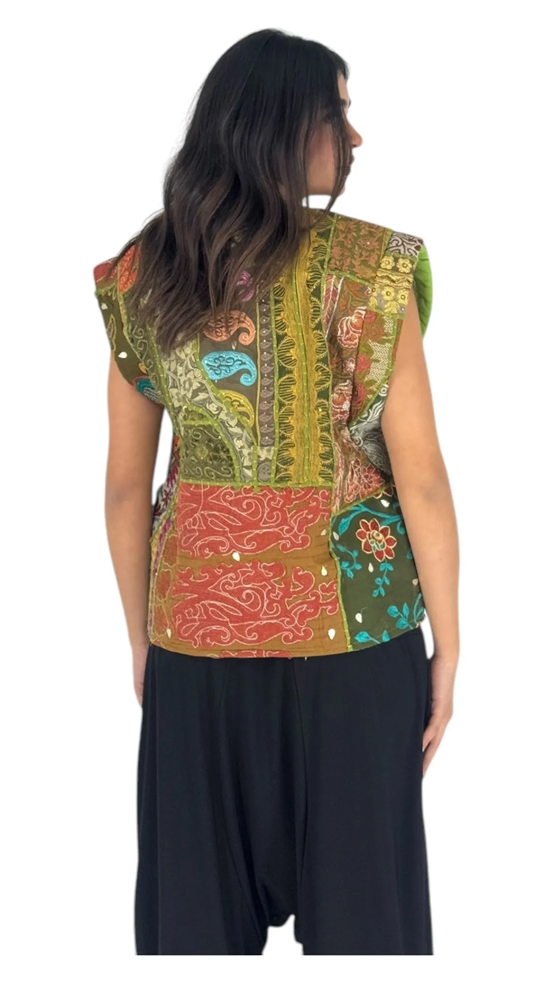 Hayat deep green vest
