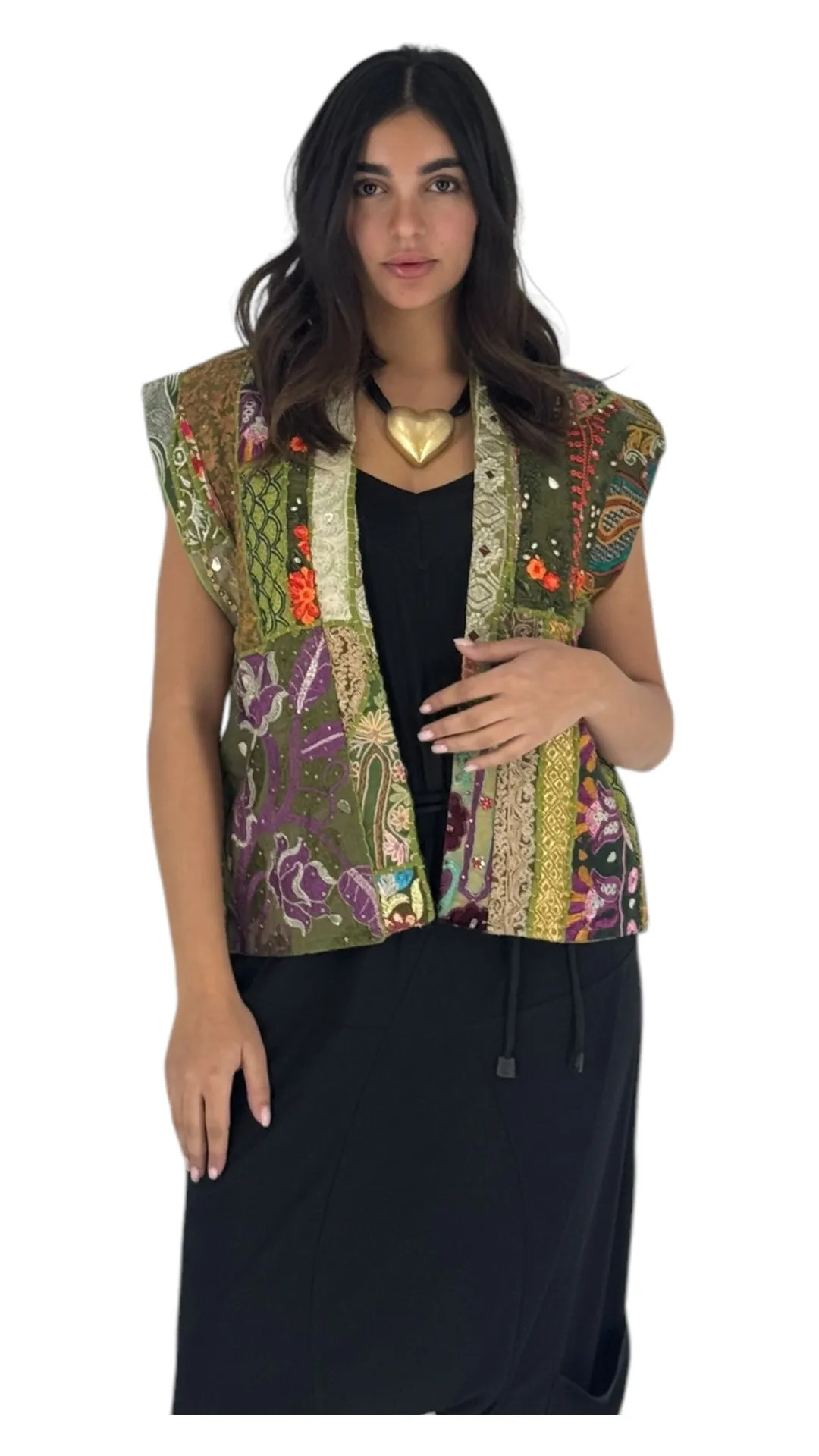 Hayat deep green vest