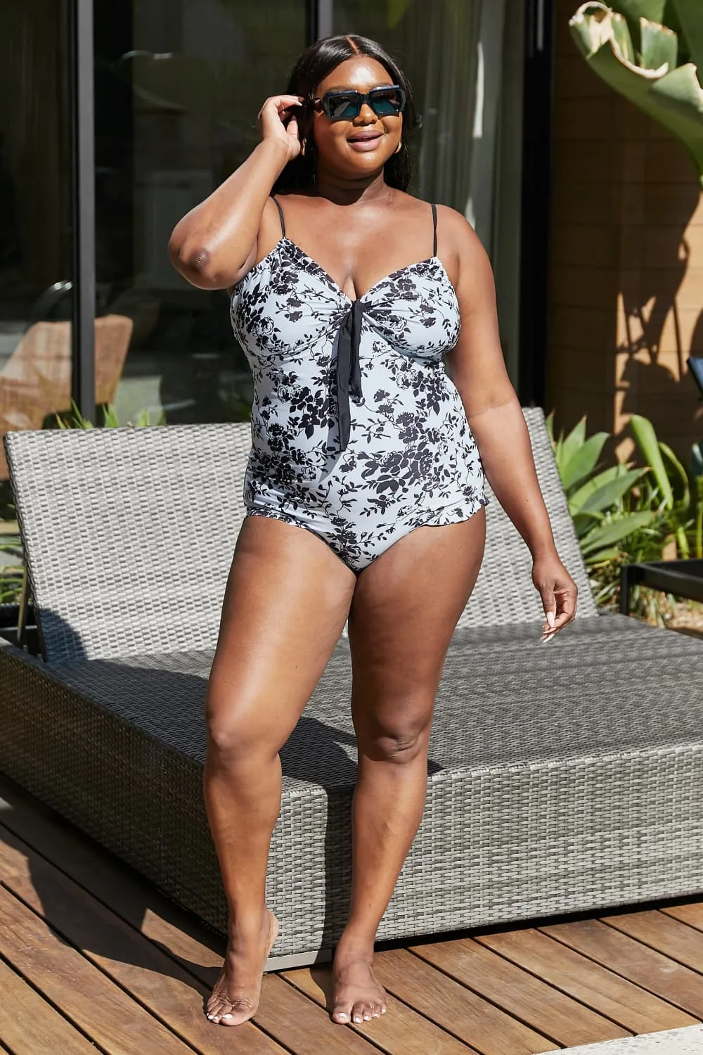 Hazel Blues® | Côte d'Azur Ruffle Trim One-Piece Swimsuit: Adult