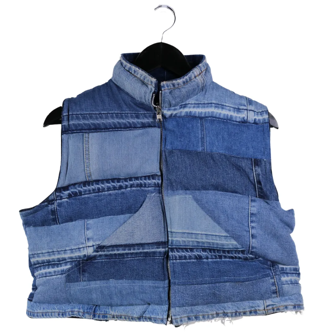 Heavy Soul - Reversible Denim Puffer Vest