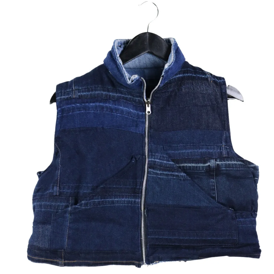 Heavy Soul - Reversible Denim Puffer Vest