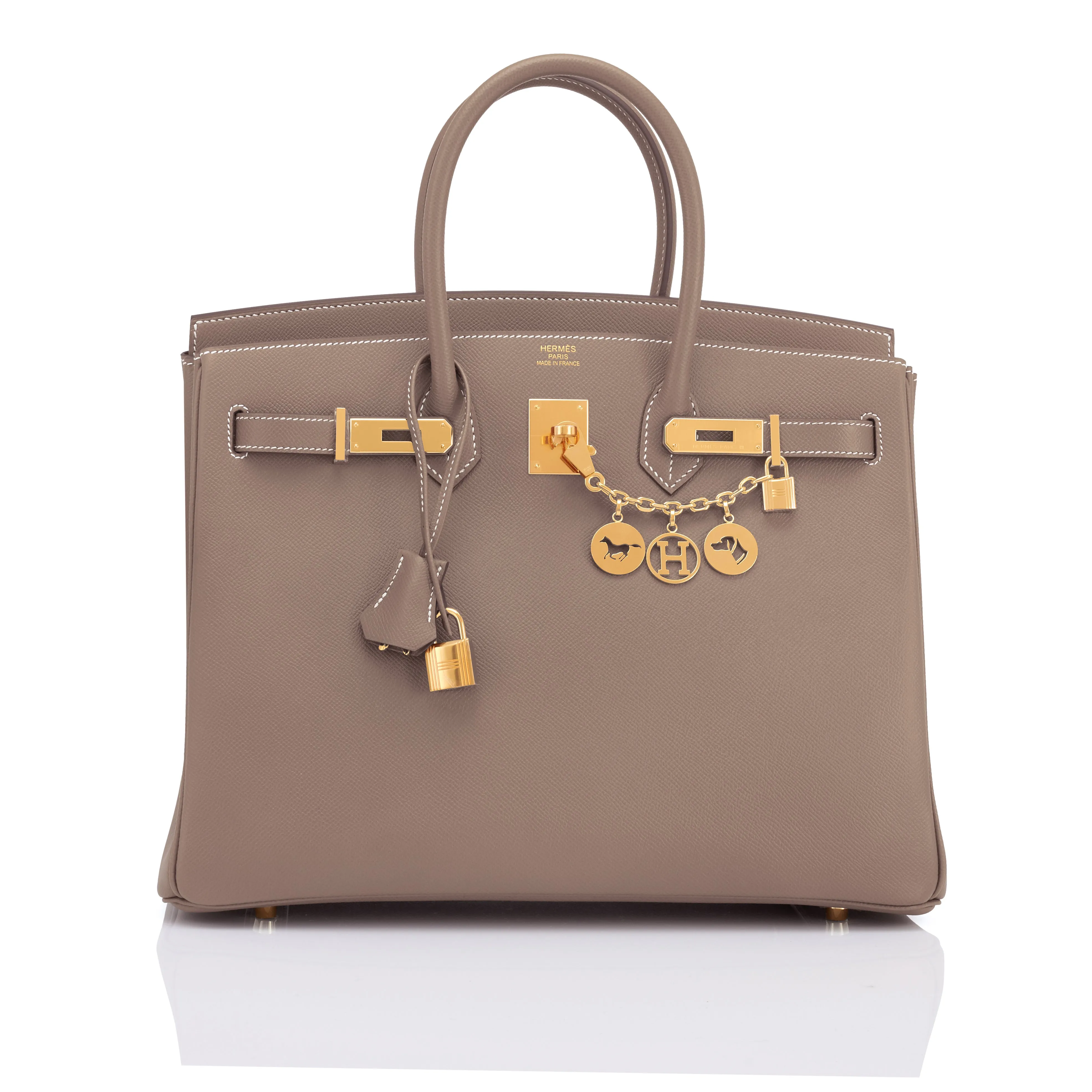 Hermes Birkin 35cm Etoupe Epsom Taupe Gold Hardware Bag