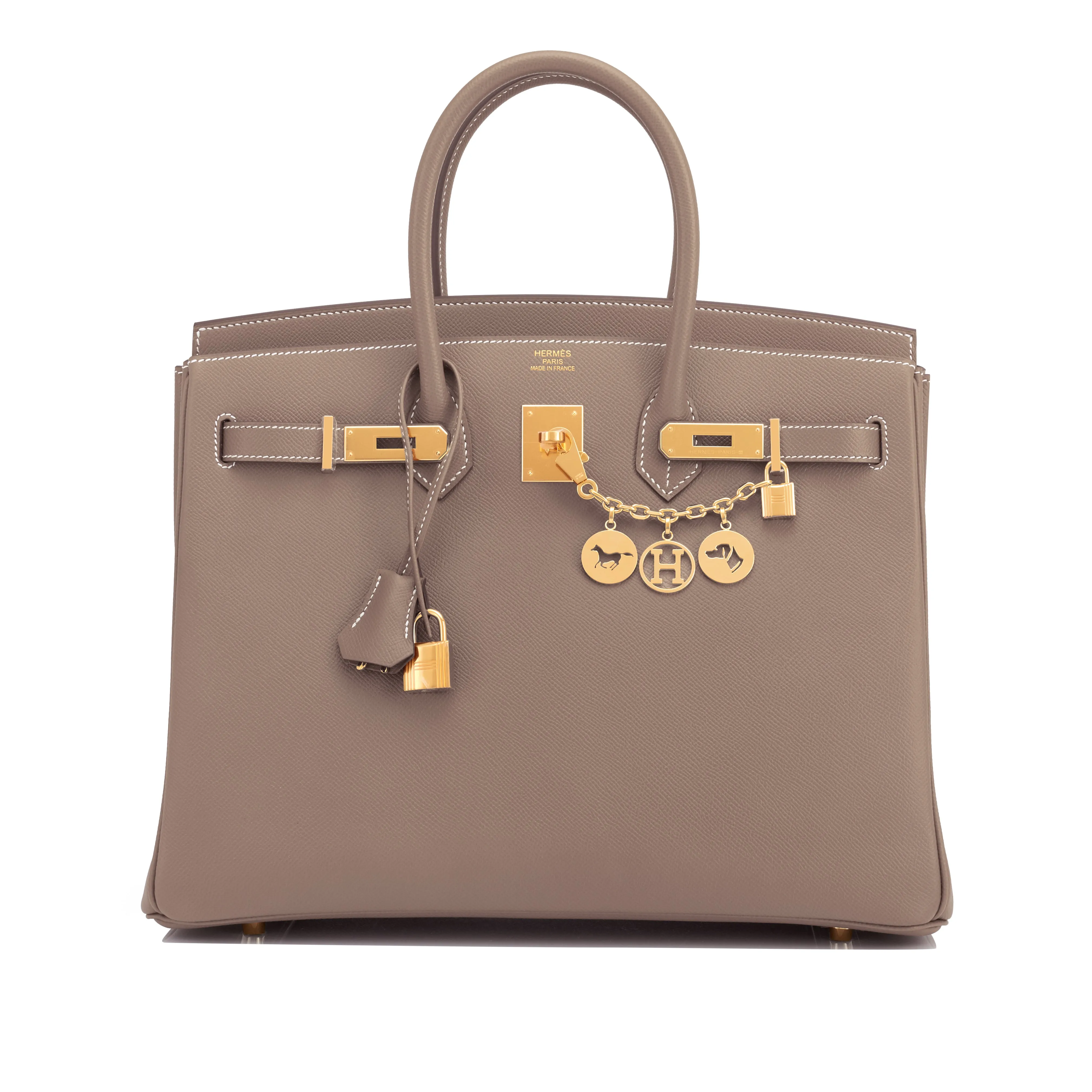 Hermes Birkin 35cm Etoupe Epsom Taupe Gold Hardware Bag