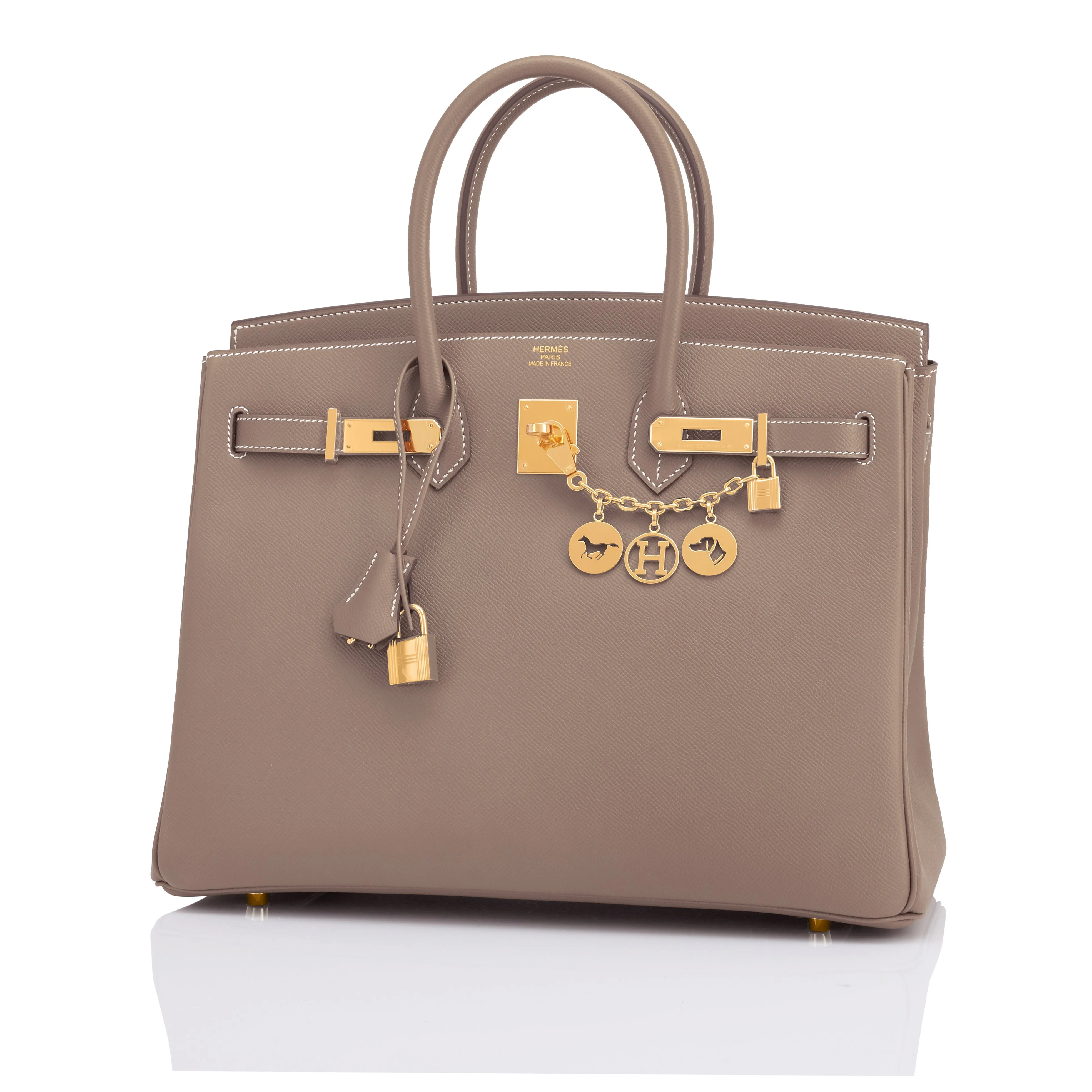Hermes Birkin 35cm Etoupe Epsom Taupe Gold Hardware Bag