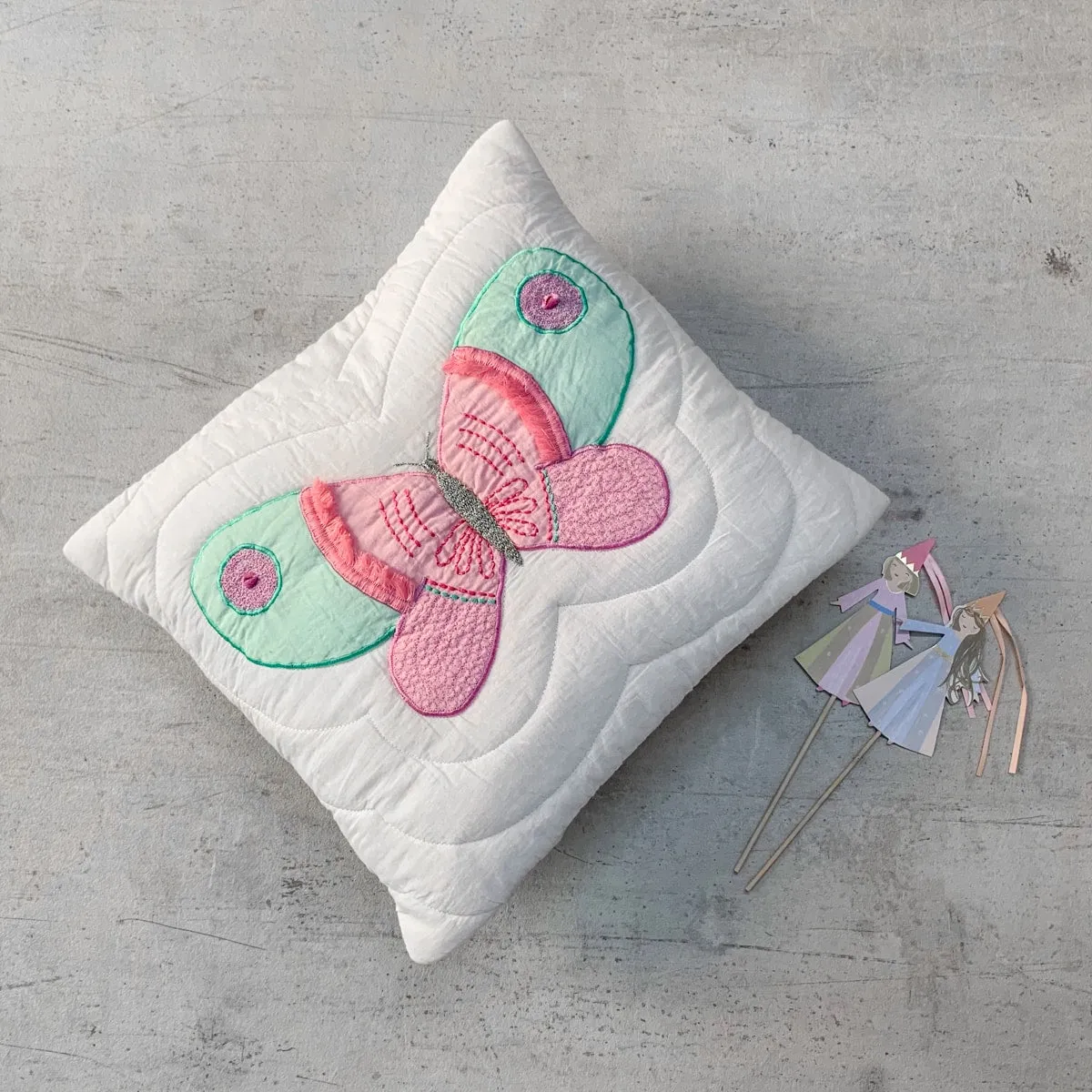 Home Artisan Tessa Butterfly Pillow Cover by The Merry Maison