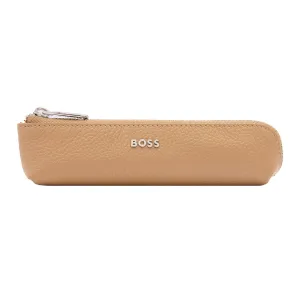 HUGO BOSS HLS417X - Small pen case Classic Grained Camel