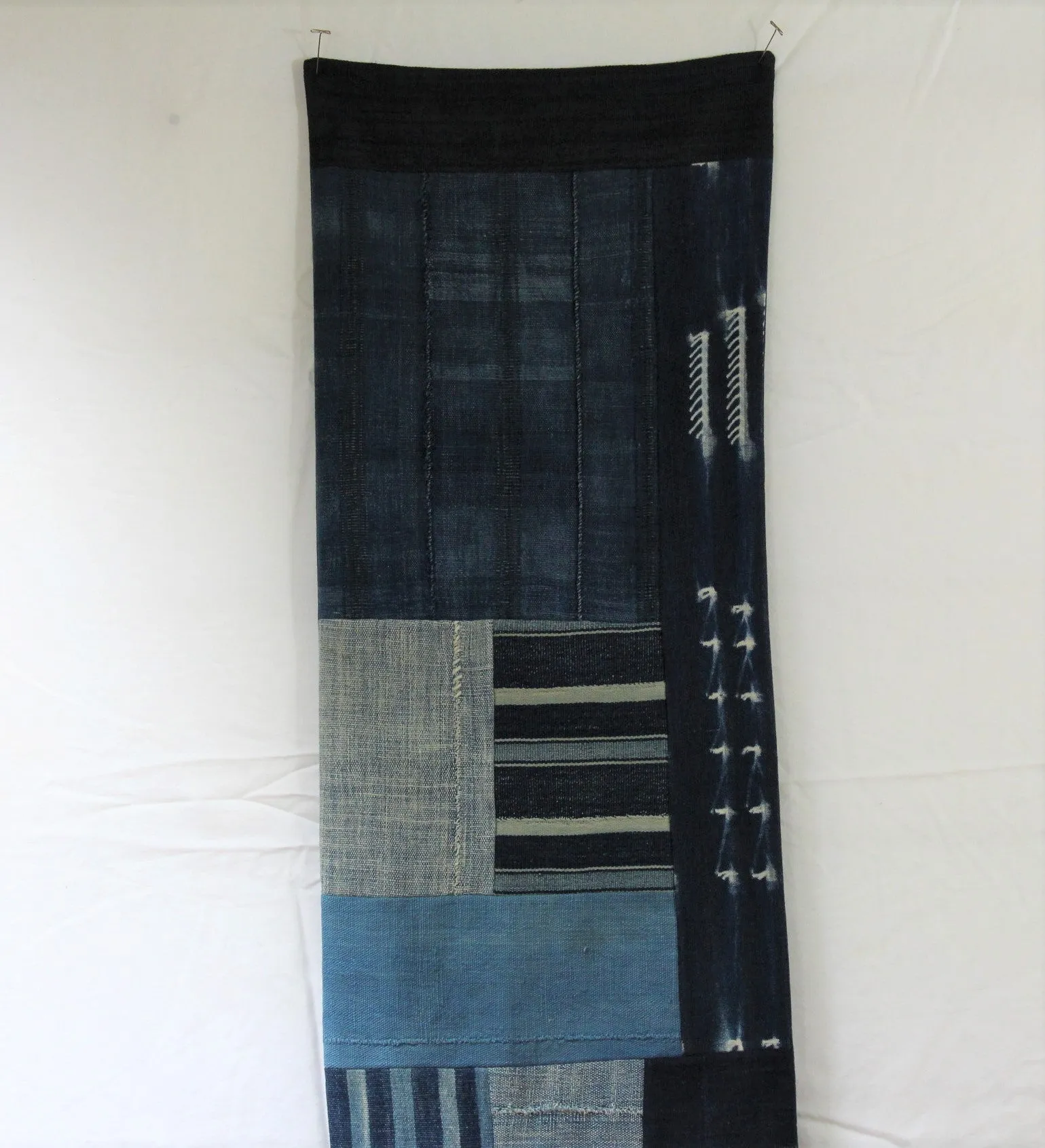 Indigo Shibori Patchwork Scarve
