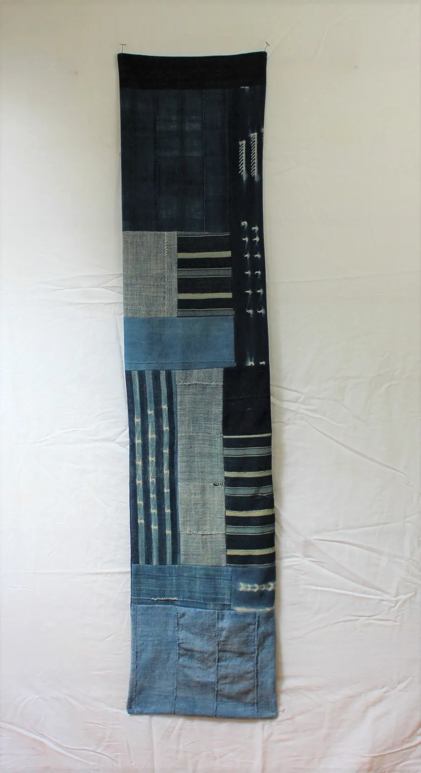 Indigo Shibori Patchwork Scarve