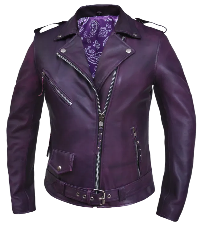 Ladies "Vixen" Leather MC Jacket