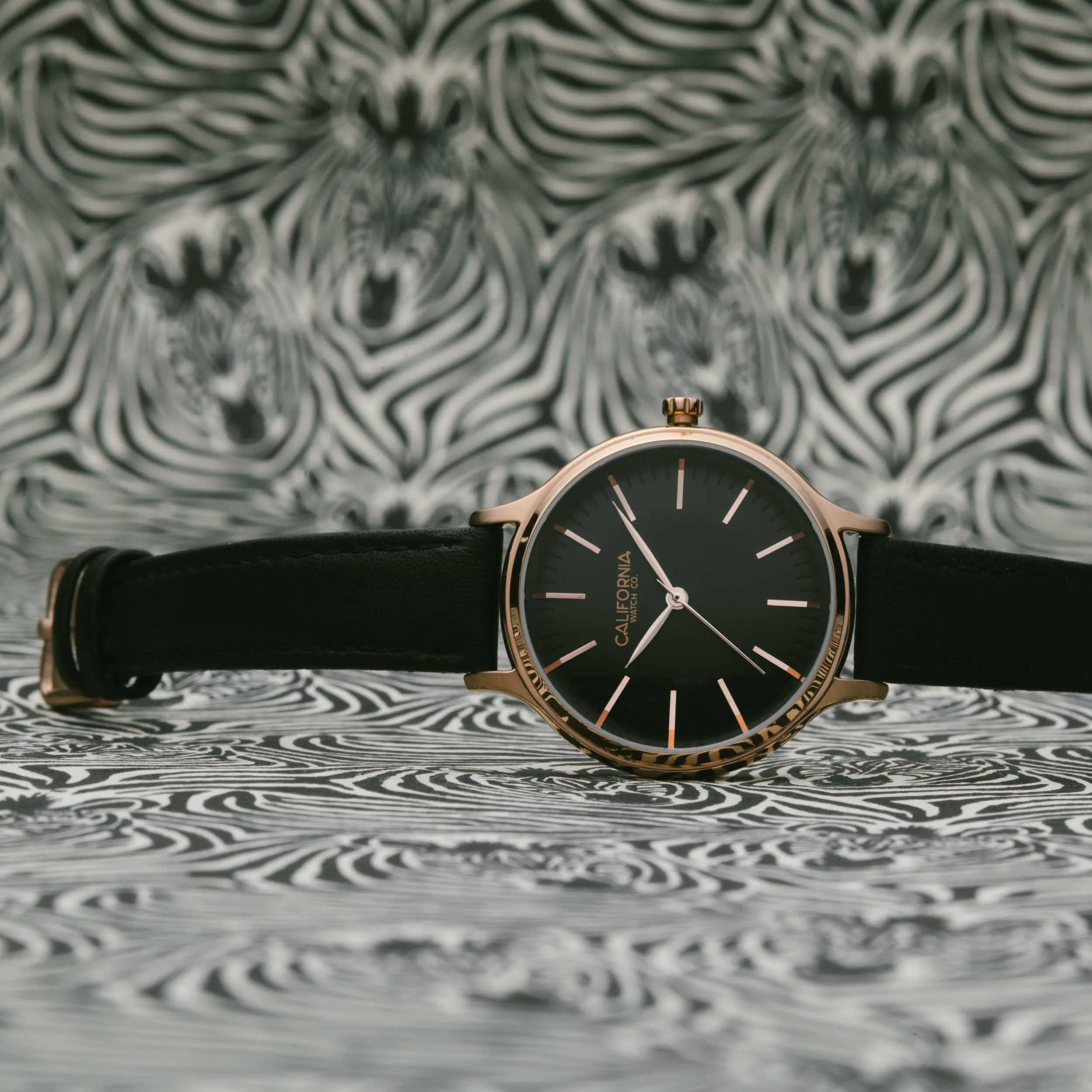 Laguna 34 Leather Rose Gold Black