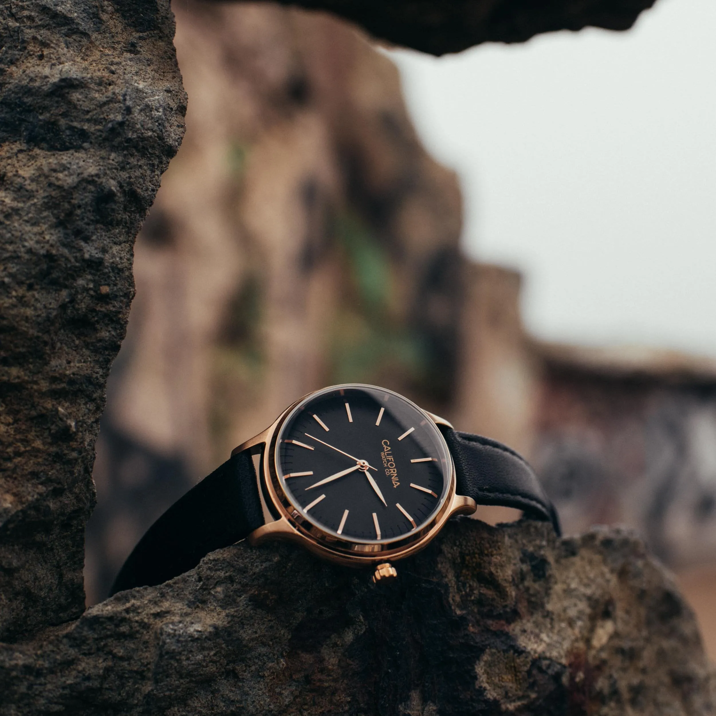 Laguna 34 Leather Rose Gold Black