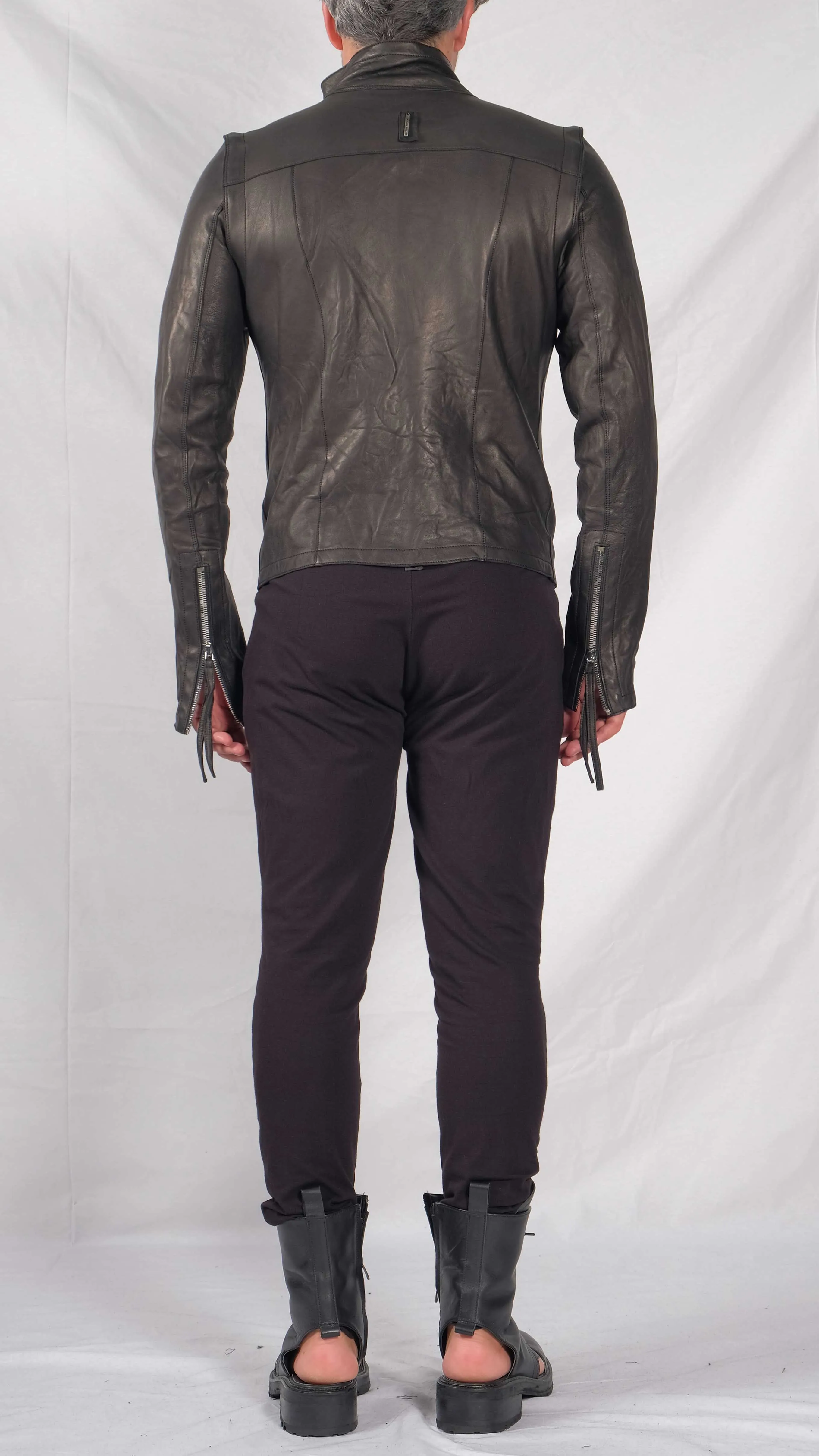 Leather Jacket with Zippers