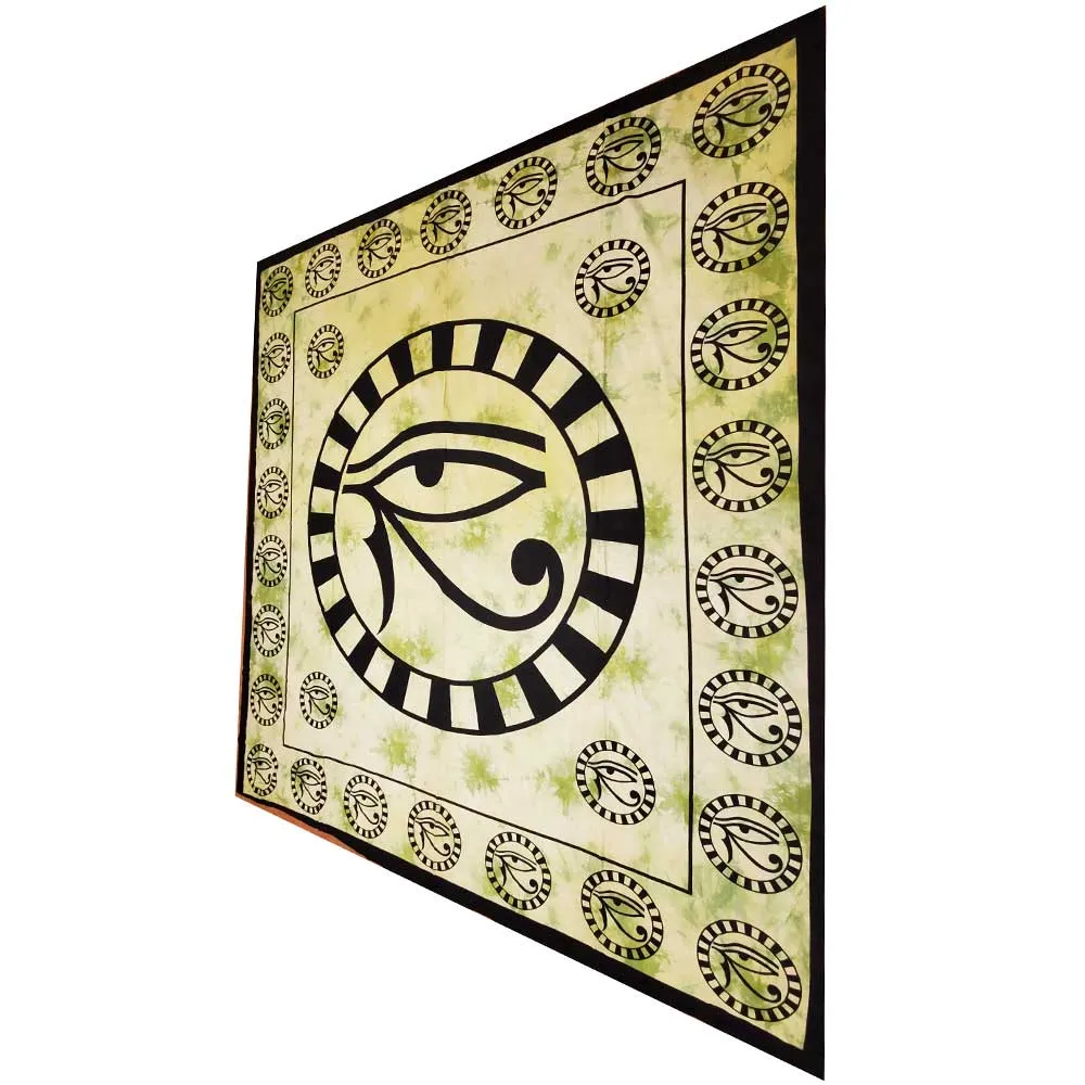 Left Eye of Horus Symbol Cotton Tapestry Wall Hanging