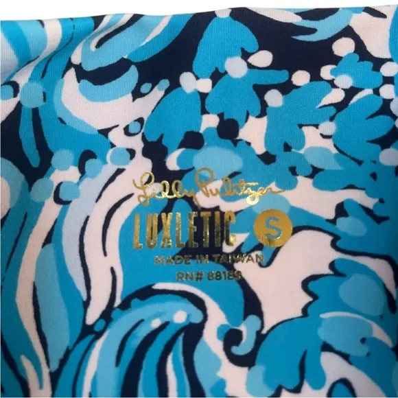Lilly Pulitzer UPF 50  Luxletic 8&quot; SouthBeach High Rise Bike Short S NWT