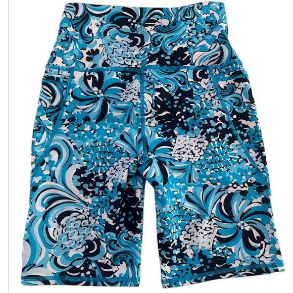 Lilly Pulitzer UPF 50  Luxletic 8&quot; SouthBeach High Rise Bike Short S NWT