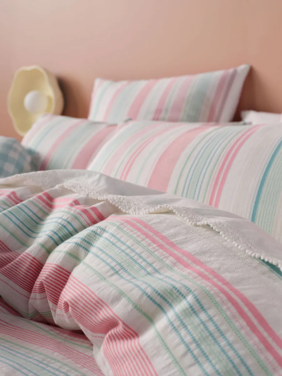 LINEN HOUSE OTILLO QUILT COVER SET - WATERMELON