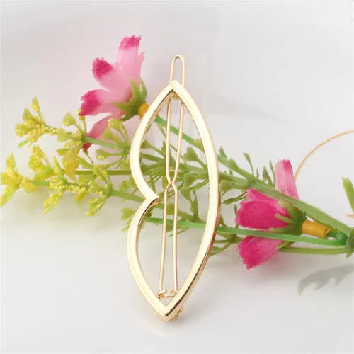 M MISM New Brand Hairpins Triangle Moon Hair Pin Jewelry Lip Round Hair Clip For Women Girl Hairgrip Hair Accessories
