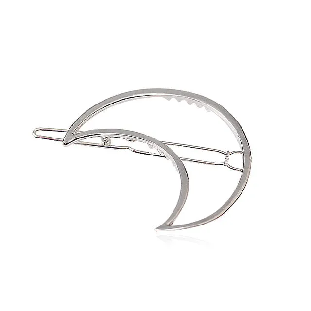 M MISM New Brand Hairpins Triangle Moon Hair Pin Jewelry Lip Round Hair Clip For Women Girl Hairgrip Hair Accessories