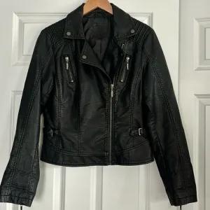 Max Studio Faux Leather Jacket Black Medium