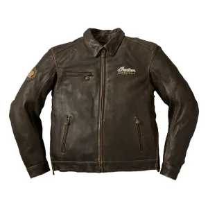 Men's Leather Classic Riding Jacket with Removable Lining, Dark Brown