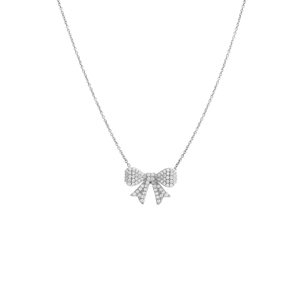 Mini Pave Bow Tie Necklace