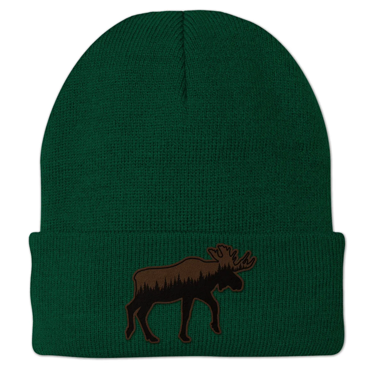 Moose Tree Skyline Leather Patch Cuff Knit