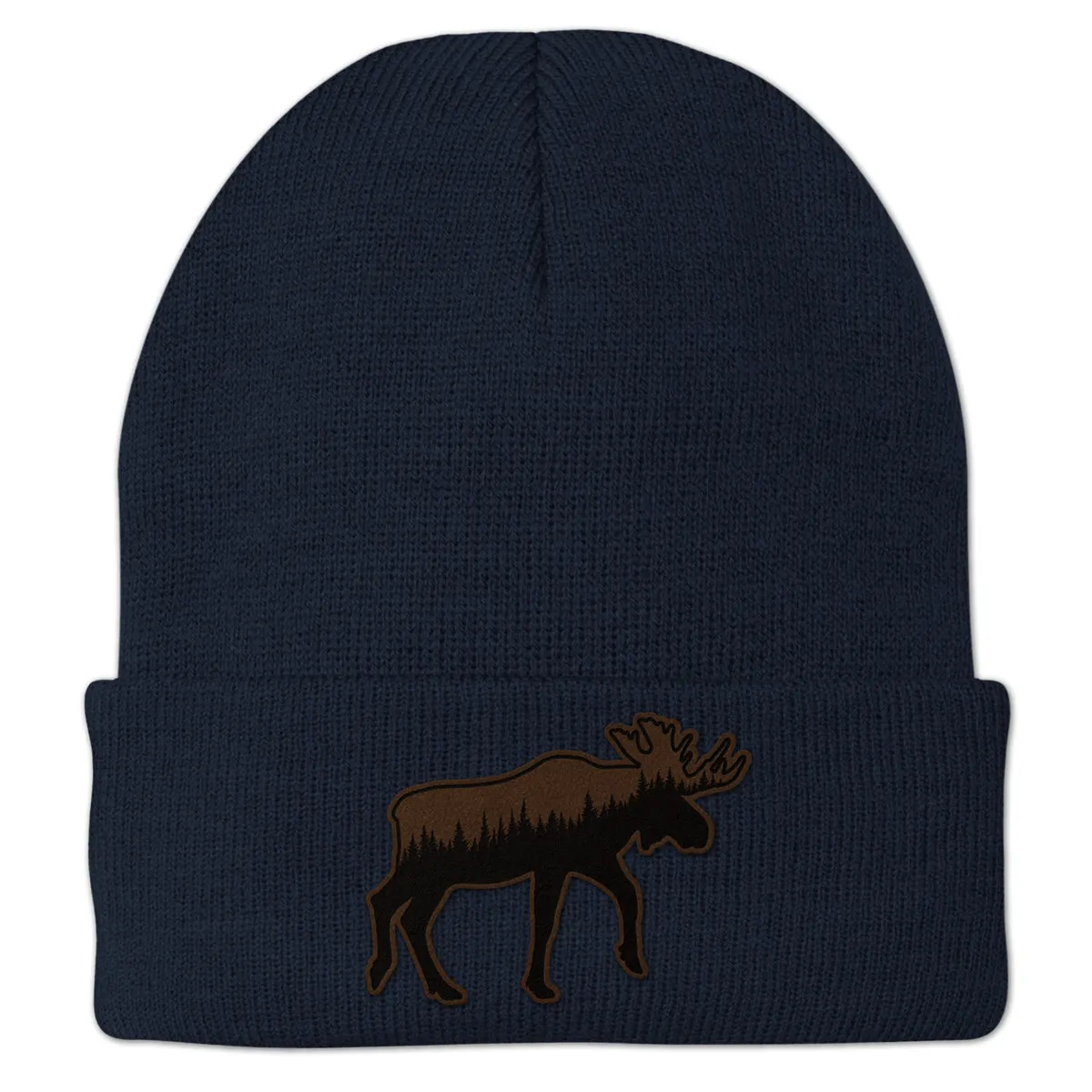 Moose Tree Skyline Leather Patch Cuff Knit