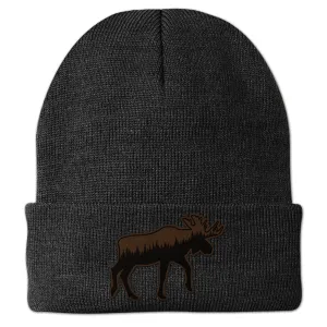 Moose Tree Skyline Leather Patch Cuff Knit