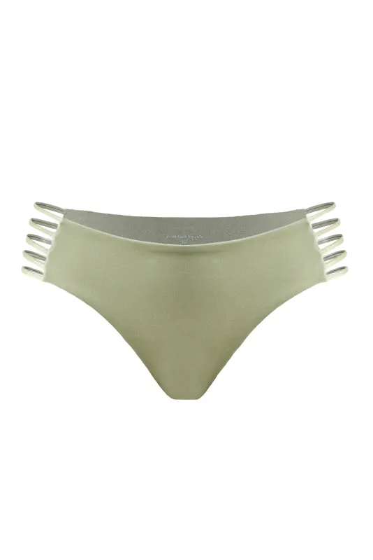 MULTI-STRAP Bottoms Metallic Moss