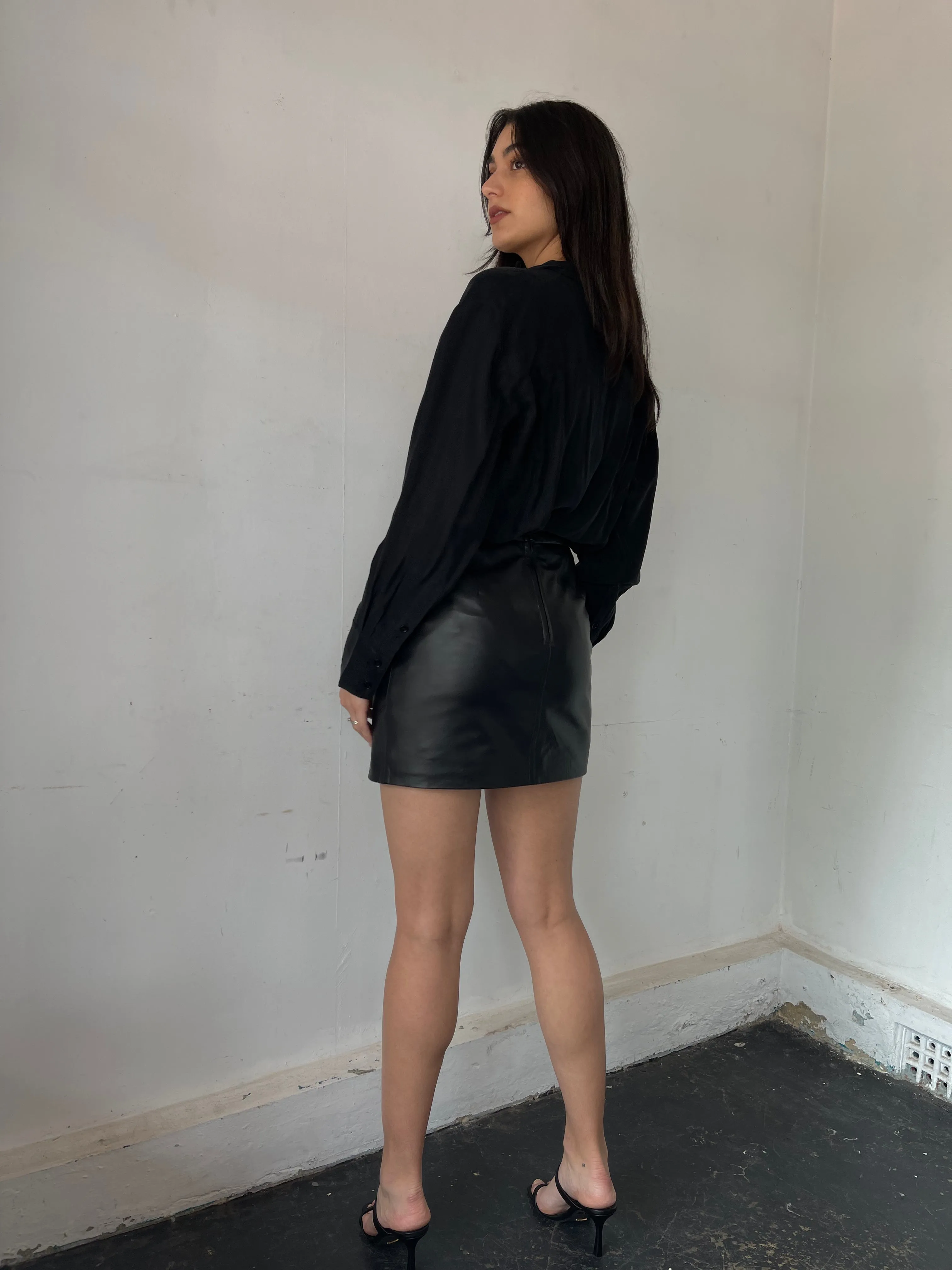 New Yorker leather Skirt