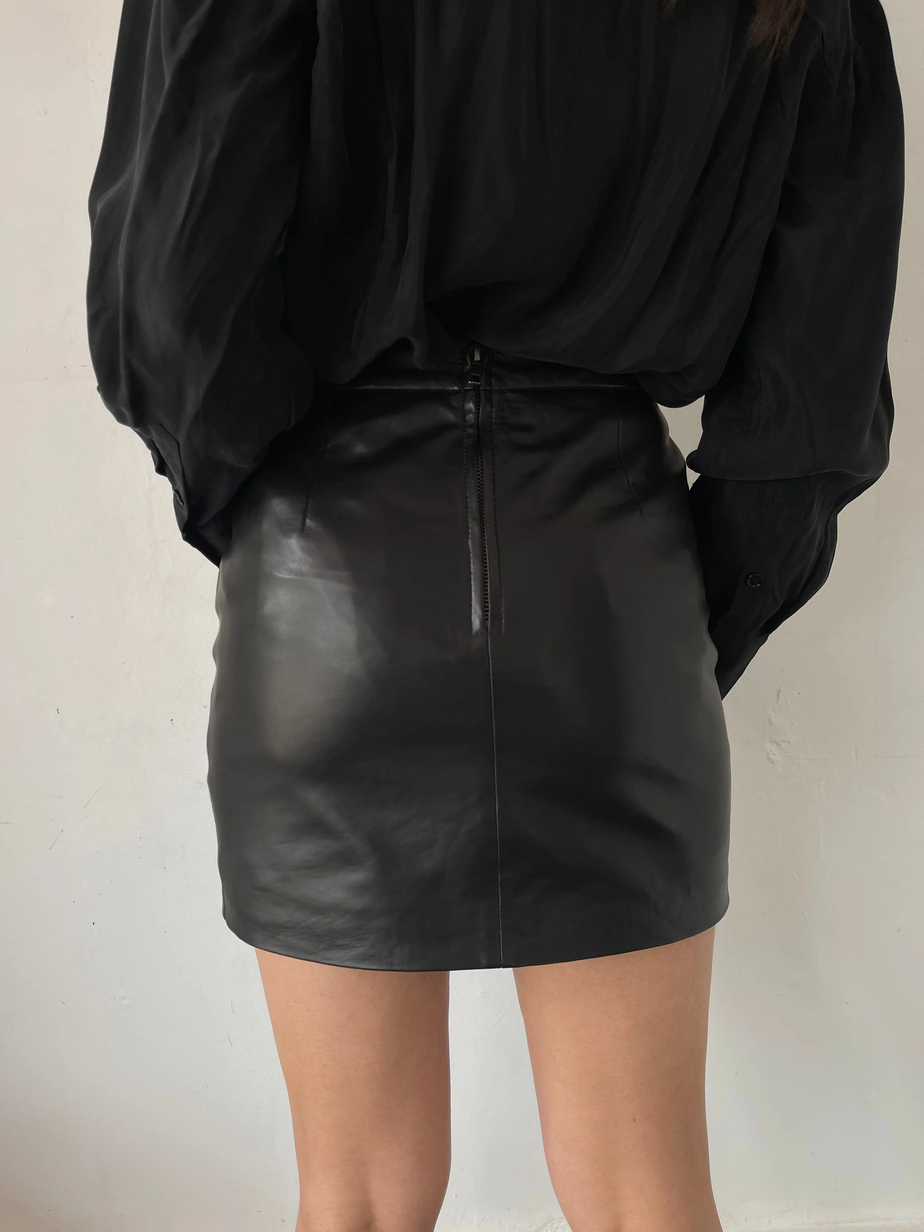 New Yorker leather Skirt