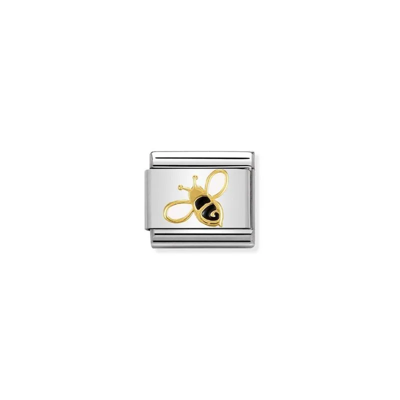 Nomination Composable Link Bee, 18K Gold & Enamel