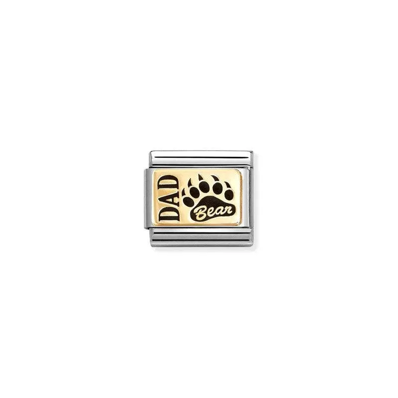 Nomination Composable Link Dad Bear, 18K Gold