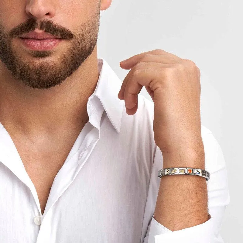 Nomination Composable Link Dad Bear, 18K Gold