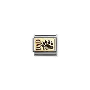 Nomination Composable Link Dad Bear, 18K Gold