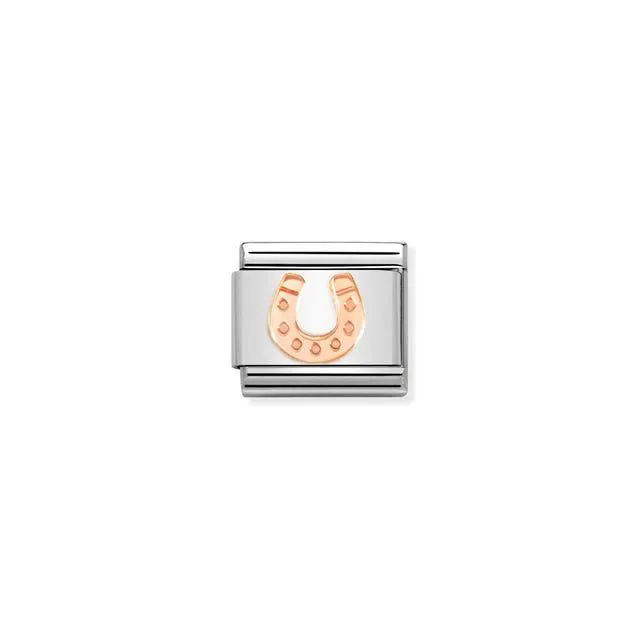 Nomination Composable Link Horseshoe, 9K Rose Gold