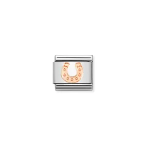 Nomination Composable Link Horseshoe, 9K Rose Gold