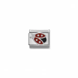 Nomination Composable Link Ladybird, Silver & Enamel