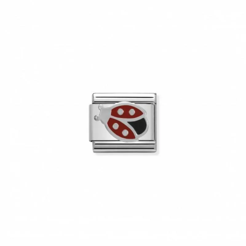 Nomination Composable Link Ladybird, Silver & Enamel