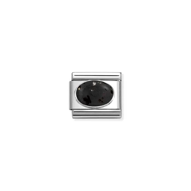 Nomination Composable Link Lava Stone, Silver