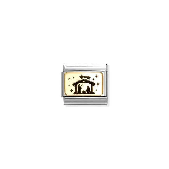 Nomination Composable Link Nativity, 18K Gold