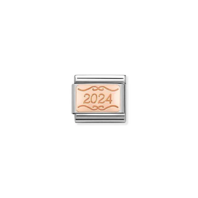 Nomination Composable Link Plate 2024, 9K Rose Gold