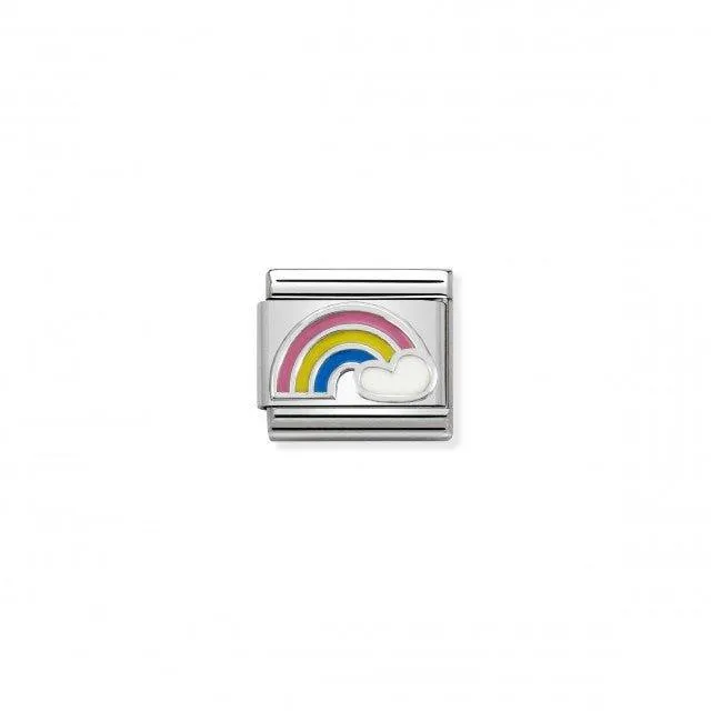 Nomination Composable Link Rainbow Cloud, Silver & Enamel