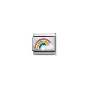 Nomination Composable Link Rainbow Cloud, Silver & Enamel