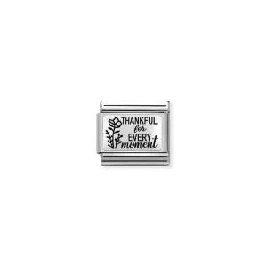 Nomination Composable Link Thankful For Every Moment, Silver