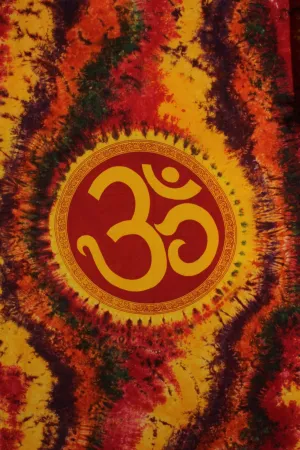 Om Shanti in Tie Dye Tapestry