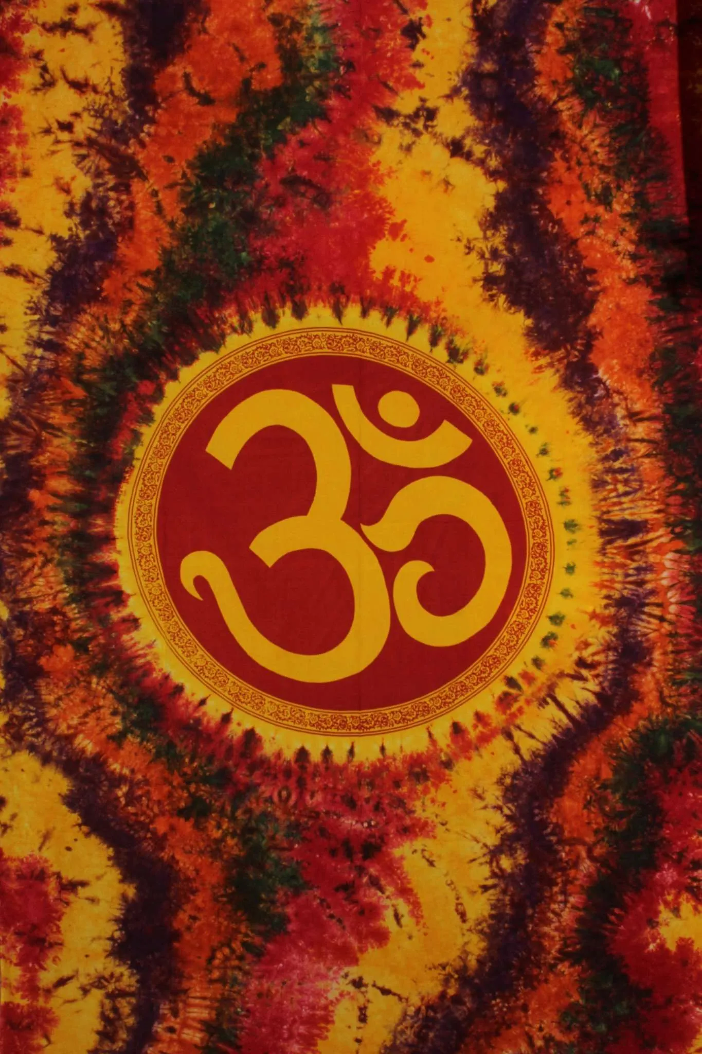 Om Shanti in Tie Dye Tapestry